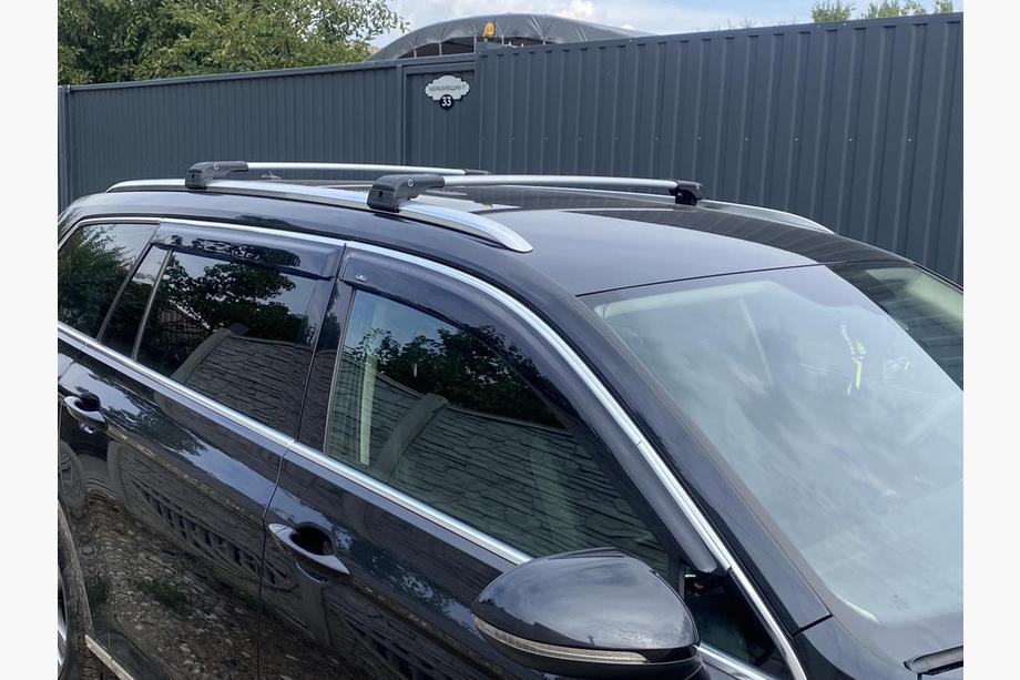 Volkswagen Passat B8 2015-2023 Dachträger für integrierte Reling abschließbar (2 Stk) Schwarz Foto 4
