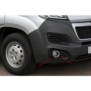Chrom Blenden für Nebelscheinwerfer 2014↗ (Edelstahl) Peugeot Boxer 2006-2025 Foto 1