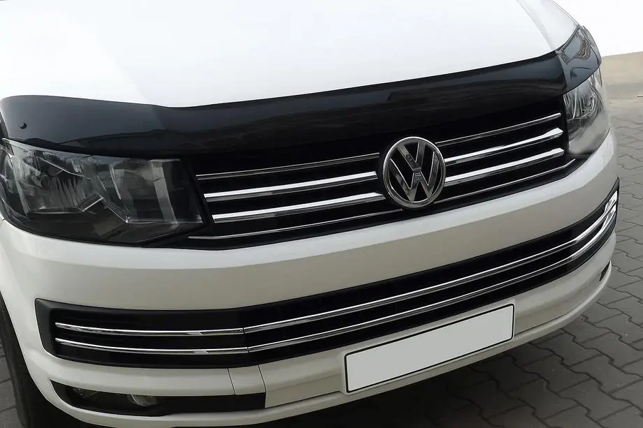 Volkswagen T6 2015-2024 Zierleisten für Kühlergrill Stoßstange 2015-2019 (6 Stk, Edelstahl) Image