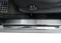 Chevrolet Aveo T250 2005-2011 Einstiegsleisten Edelstahl Carmos (4 Stk) Foto 3