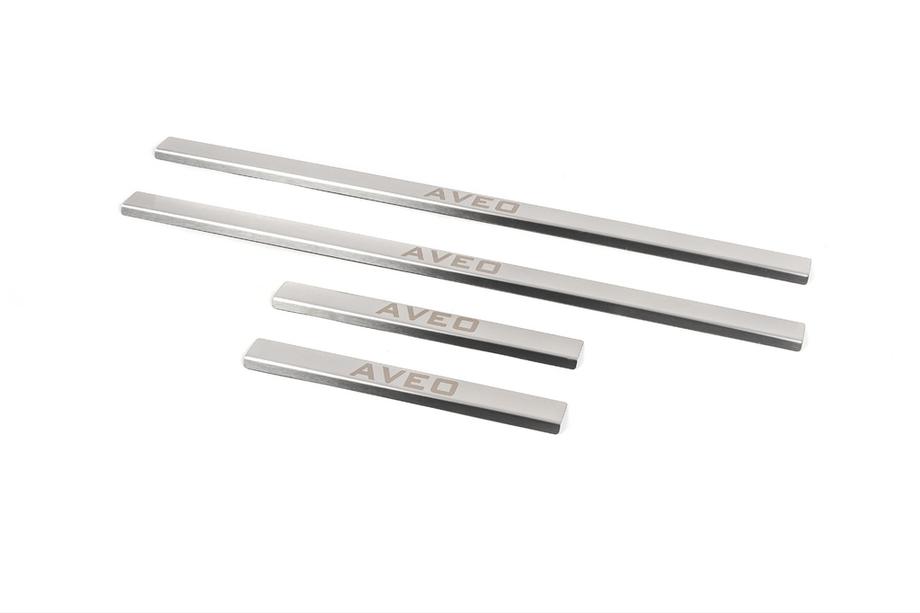 Chevrolet Aveo T250 2005-2011 Einstiegsleisten Edelstahl Carmos (4 Stk) Image