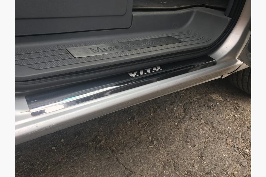 Mercedes Vito W639 2004-2014 Einstiegsleisten Abdeckungen Laser-Style (2 Stk, Edelstahl) Foto 5