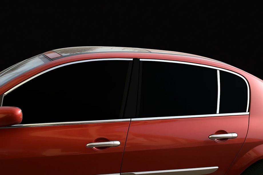 Renault Megane II 2004-2009 Fensterzierleisten oben Edelstahl (6 Stk) Image