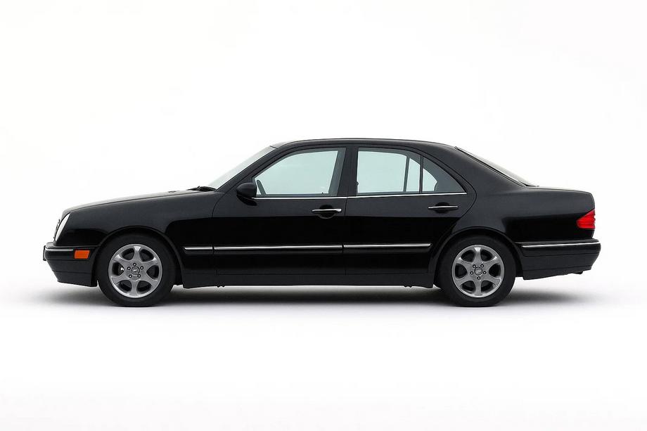 Mercedes E-class W210 1995-2002 Fensterunterkante Zierleisten Edelstahl (4 Stk) Foto 3