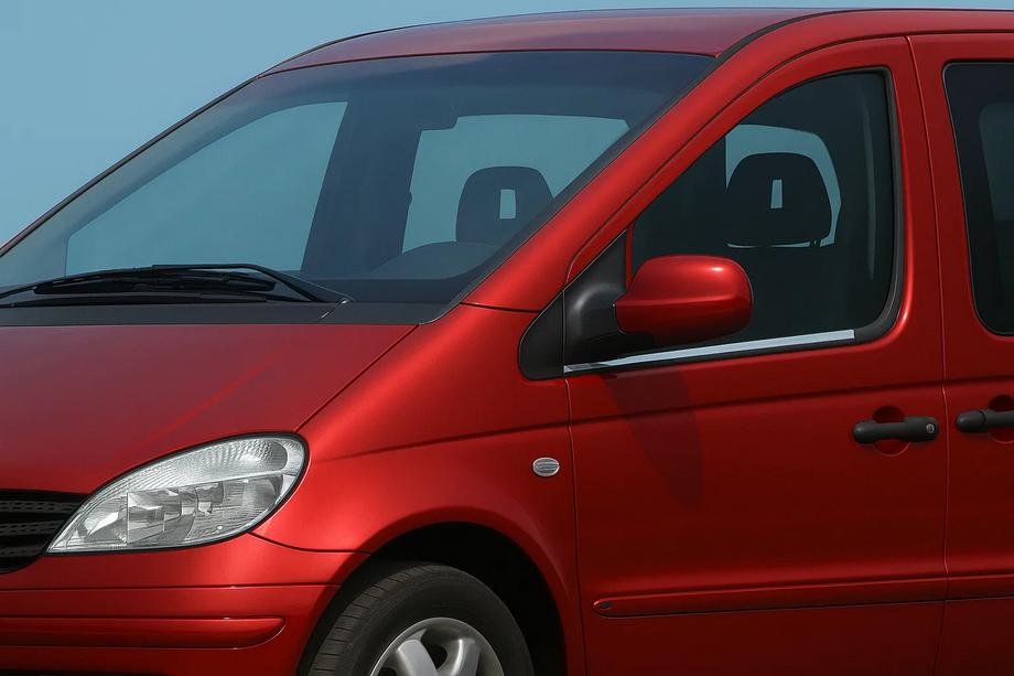 Mercedes Vaneo W414 2001-2005 Fensterleisten unten Edelstahl (2 Stk.) Foto 1