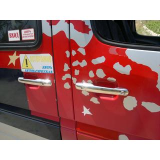 Chrom Türgriffblenden (4 Stk, Edelstahl) Mercedes Sprinter W901/902/903/904/905 1995–2006 Foto 3