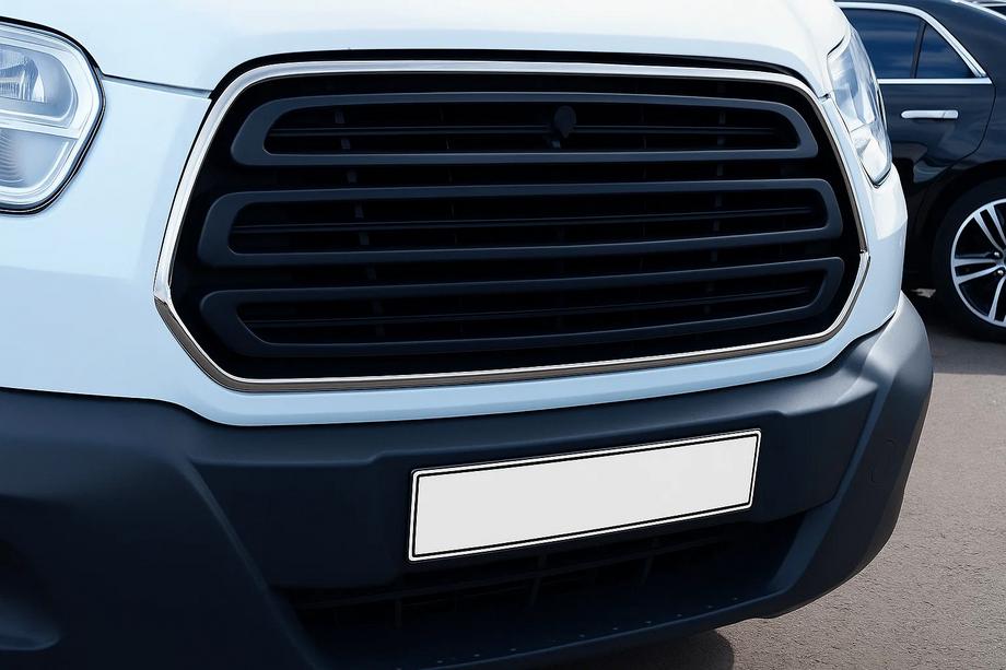 Ford Transit 2014- Chrom Grillumrandung (2014-2018, 2 Stk, Edelstahl) Carmos - Türkischer Edelstahl Image