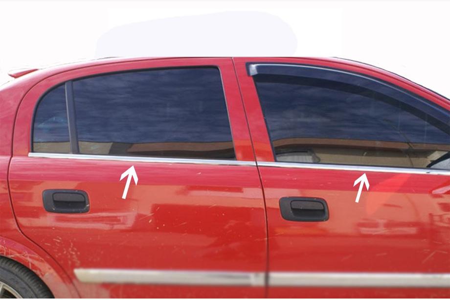 Opel Astra G classic 1998-2012 Fensterzierleisten Chrom (4 Stk) OmsaLine - Italienischer Edelstahl Foto 2
