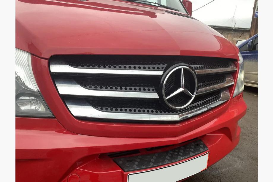 Mercedes Sprinter W906 2006–2018 Chrom Kühlergrill Blenden (2013↗, Edelstahl) Foto 6