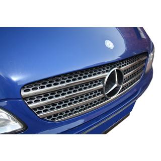 Grillabdeckungen Chrom (7-teilig, Edelstahl) Mercedes Viano 2004-2014 Foto 1