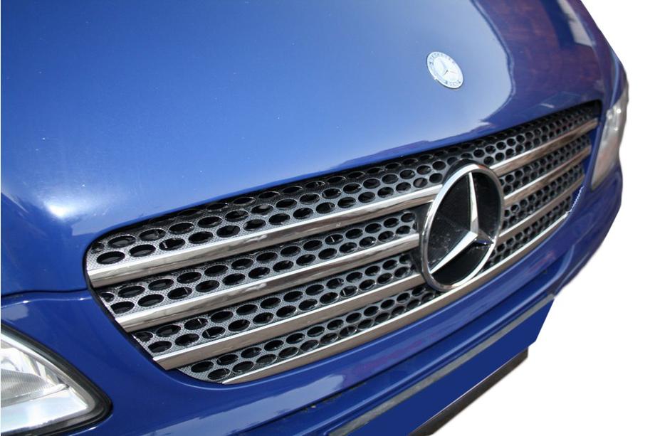 Mercedes Viano 2004-2014 Grillabdeckungen Chrom (7-teilig, Edelstahl) Carmos - Türkischer Edelstahl Image