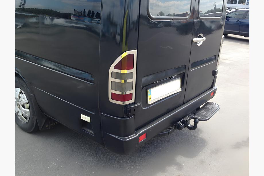 Mercedes Sprinter W901/902/903/904/905 1995–2006 Chrom Blenden für Rückleuchten (2 Stk., Edelstahl) OmsaLine - Italienischer Edelstahl Image