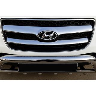 Chrom Kühlergrill Blenden (2006-2010, 2 Stk., Edelstahl) Hyundai Santa Fe 2 2006-2012 Foto 1