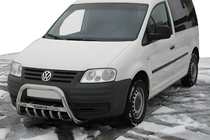 Volkswagen Caddy 2004-2010 Frontbügel WT003 (Edelstahl) 60mm, mit Schriftzug Foto 1