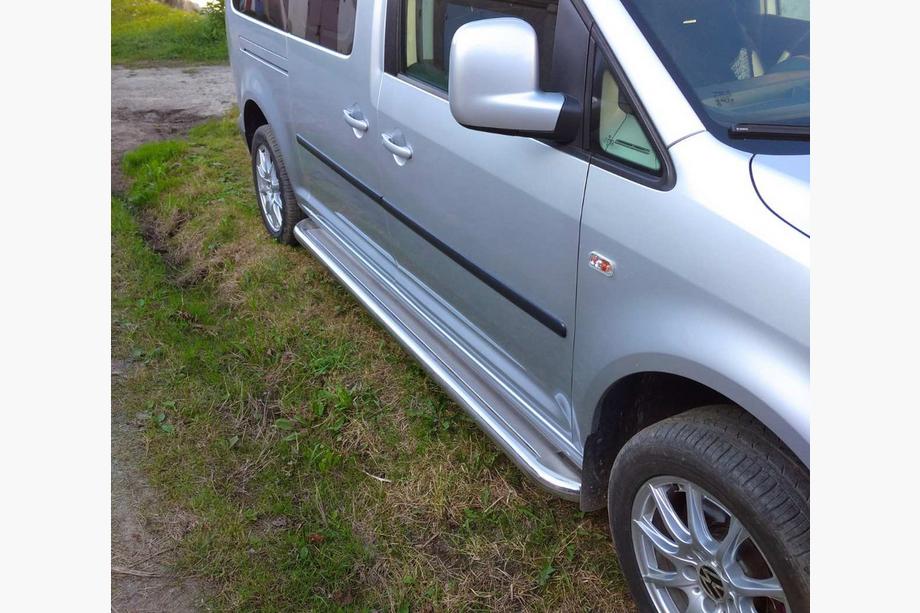 Volkswagen Caddy 2004-2010 Seitenschweller Premium (2 Stk., Edelstahl) Standardbasis, d60 Image