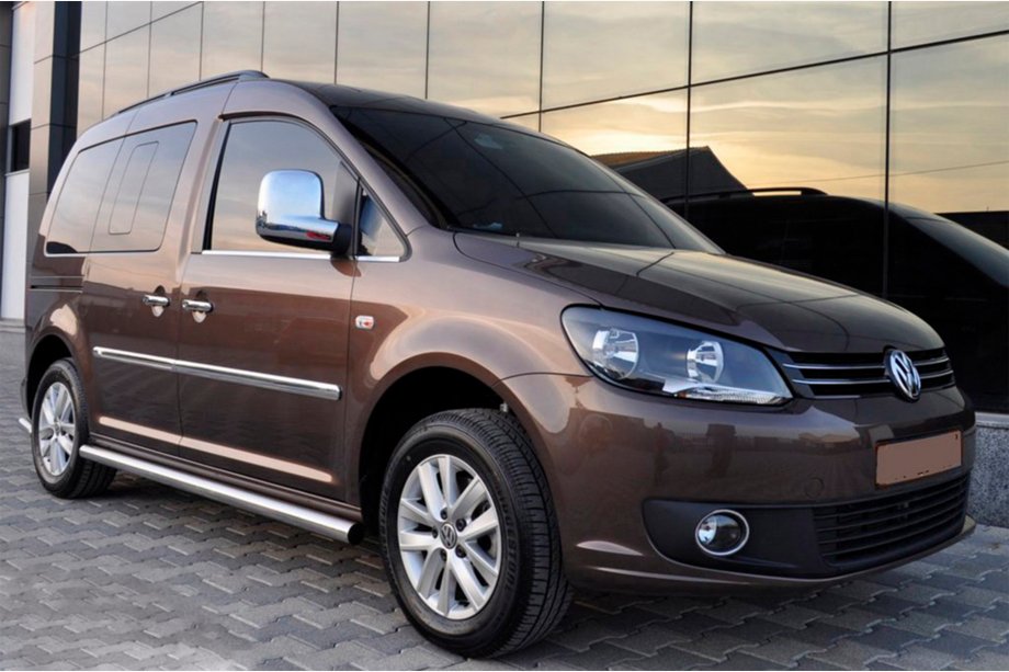 Volkswagen Caddy 2004-2010 Seitliche Rohre BB001 (2 Stk., Edelstahl) Image