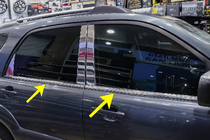 Kia Sportage 2004-2010 Fensterrahmen Zierleisten Edelstahl (6 Stk) Carmos - Türkischer Edelstahl Foto 1