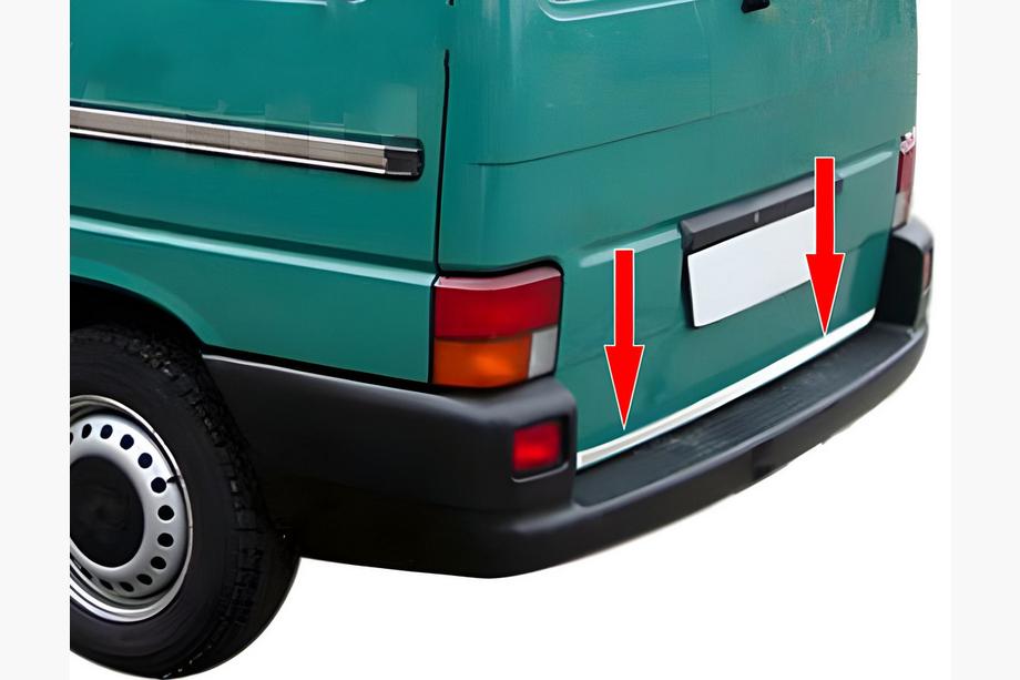 Volkswagen T4 Transporter 1990-2003 Kofferraum Ladekantenschutz Edelstahl OmsaLine, Heckklappe - 1 Tür Image