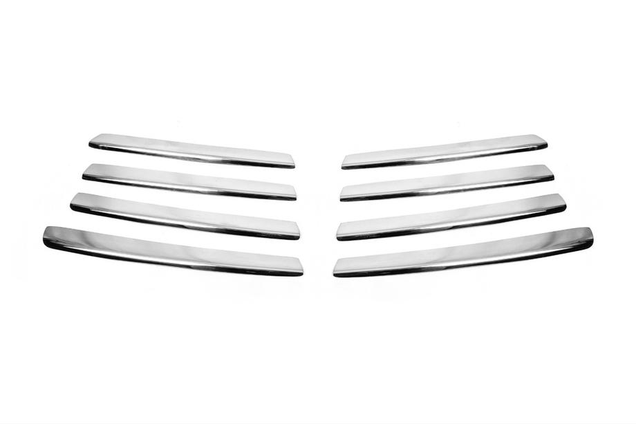 Volkswagen T4 Caravelle/Multivan 1990–2003 Chrom Kühlergrill Blenden Schräghaube (8 Stk., Edelstahl) OmsaLine - Italienischer Edelstahl Foto 2