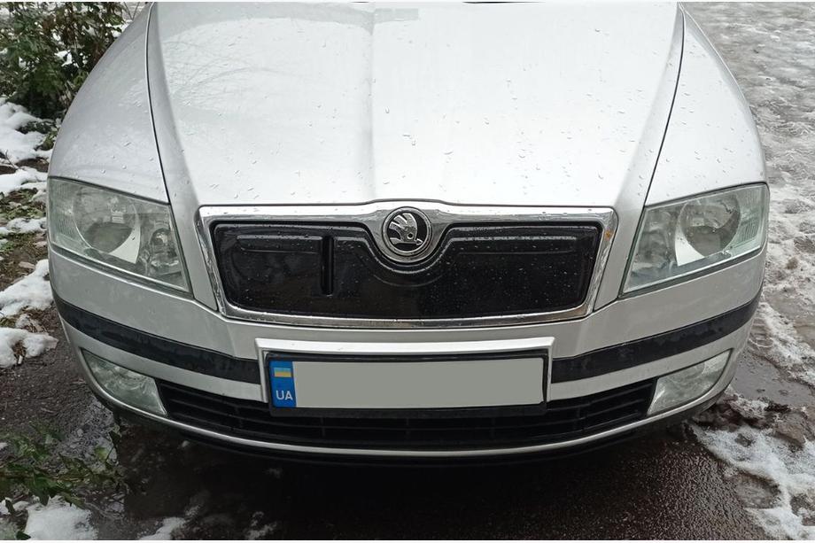 Skoda Octavia II A5 2006-2010 Winterabdeckung für Kühlergrill (oben) glänzend Foto 1