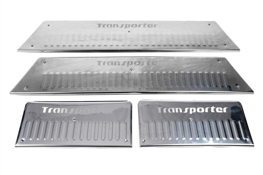 Volkswagen T5 Transporter 2003-2010 Einstiegsleisten Abdeckungen innen (Carmos, Edelstahl) 3-Türer, Transporter Foto 8