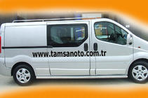 Nissan Primastar 2002-2014 Seitliche Rohre (2 Stk, Edelstahl) 60mm, Langversion Foto 5