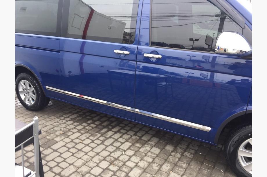 Volkswagen T5 Caravelle 2004-2010 Türleisten Edelstahl Chrom 1 Tür, Kurz, Carmos - türkischer Stahl Foto 6