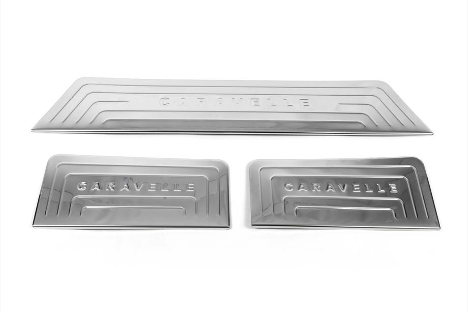 Volkswagen T5 Caravelle 2004-2010 Einstiegsleisten Abdeckungen innen (Omsa, Edelstahl) 4 Einstiegsleisten Foto 2