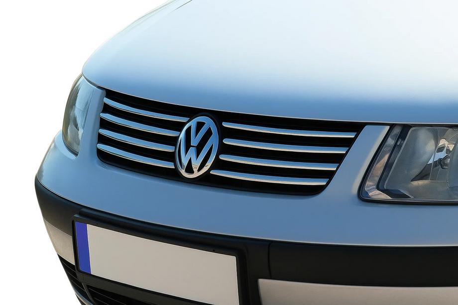 Volkswagen Passat B5 1997-2005 Chrom Kühlergrill Abdeckungen (Edelstahl) 2001-2005, OmsaLine - Italienischer Edelstahl Image