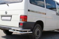 Volkswagen T4 Transporter 1990-2003 Hintere doppelte Eckschutzrohre AK003-Double (2 Stk., Edelstahl) Foto 4