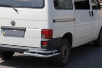 Volkswagen T4 Transporter 1990-2003 Hintere doppelte Eckschutzrohre AK003-Double (2 Stk., Edelstahl) Foto 2