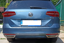 Volkswagen Passat B8 2015-2023 Auspuffblenden Imitation SD/SW (2015-2018, 2 Stk, Edelstahl) Carmos - Türkischer Edelstahl Foto 8