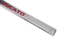 Fiat Ducato 2006-2025 LED Leiste über dem Kennzeichen (Edelstahl) Blaue LED-Beleuchtung Foto 4