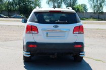 Kia Sorento II XM 2009-2014 Hintere doppelte Eckschutzrohre AK003-Doppelt (Edelstahl) Foto 3
