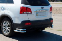 Kia Sorento II XM 2009-2014 Hintere doppelte Eckschutzrohre AK003-Doppelt (Edelstahl) Foto 5