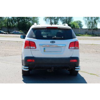 Hintere doppelte Eckschutzrohre AK003-Doppelt (Edelstahl) Kia Sorento II XM 2009-2014 Foto 3