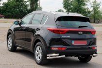 Kia Sportage 2015-2021 Heckschutz Doppel-Eckschutz AK003 Doppel (Edelstahl) Foto 4