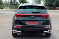Kia Sportage 2015-2021 Heckschutz Doppel-Eckschutz AK003 Doppel (Edelstahl) Foto 3