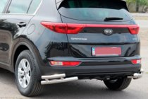 Kia Sportage 2015-2021 Heckschutz Doppel-Eckschutz AK003 Doppel (Edelstahl) Foto 2