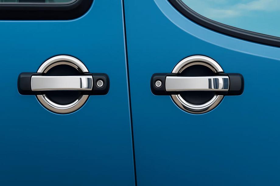 Fiat Doblo I 2005-2010 Chrom Türgriffblenden (4 Stk, Edelstahl) OmsaLine - Italienischer Edelstahl Foto 2
