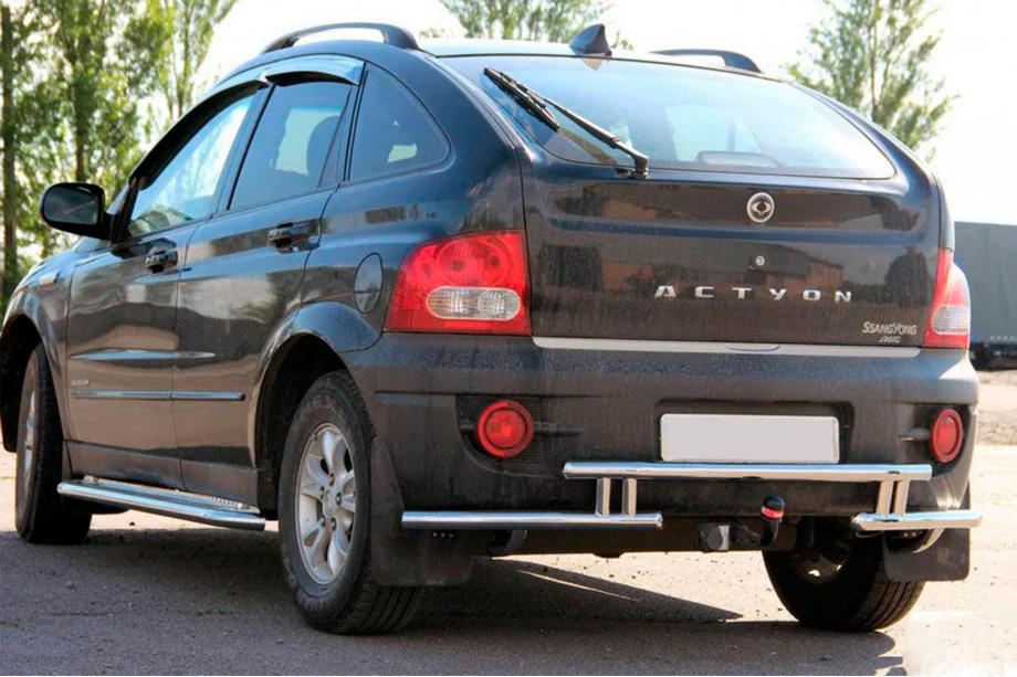 SsangYong Action 2005-2018 Heckschutz AK005-2 (Edelstahl) Image