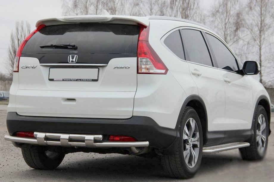Honda CRV 2012-2016 Heckbügel AK002-doppelt (Edelstahl) Image