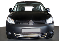 Volkswagen Caddy 2010-2015 Edelstahl Abdeckung für vordere Stoßstange Trend (3-teilig) Foto 1