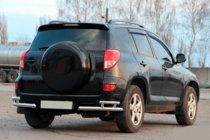 Toyota Rav 4 2006-2013 Hintere Eckschutzrohre AK003-Double (2 Stk., Edelstahl) Foto 1