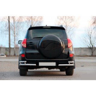 Hintere Eckschutzrohre AK003-Double (2 Stk., Edelstahl) Toyota Rav 4 2006-2013 Foto 2