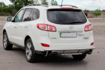 Hyundai Santa Fe 2 2006-2012 Heckschutzbügel AK002-2 (Edelstahl) Foto 2