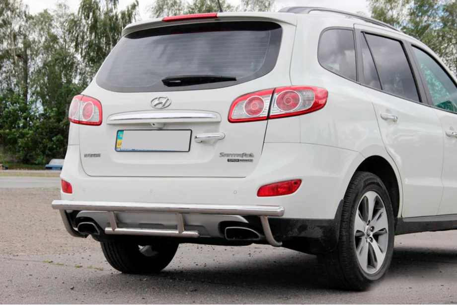 Hyundai Santa Fe 2 2006-2012 Heckschutzbügel AK002-2 (Edelstahl) Image