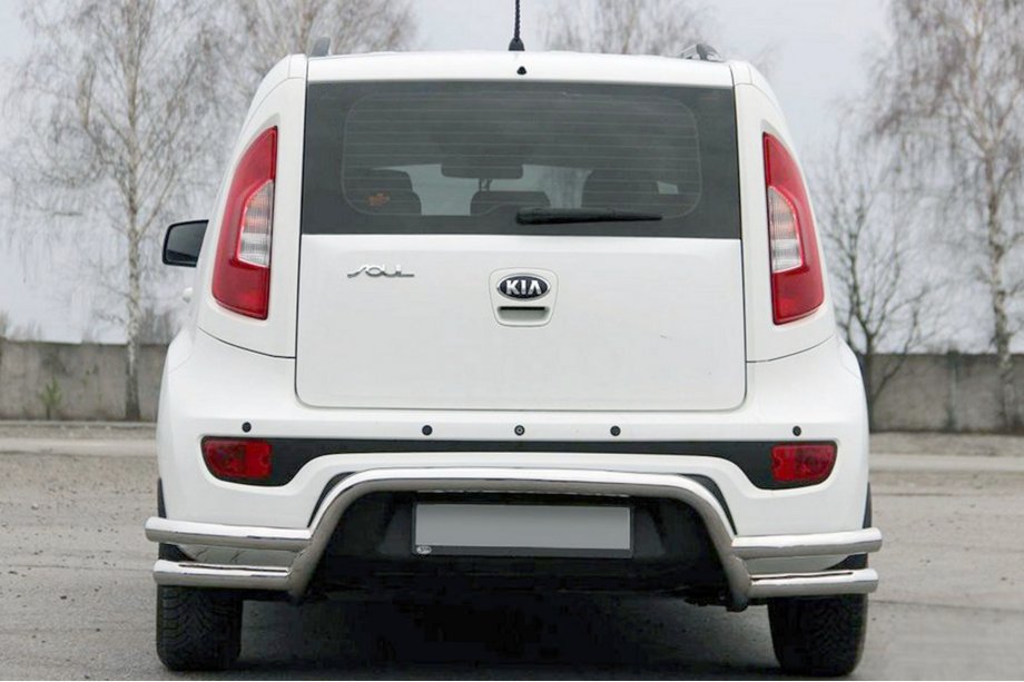 Kia Soul II 2013-2018 Heckschutz AK007-2 (Edelstahl) Image