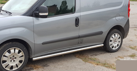 Fiat Doblo II 2010-2022 Seitliche Rohre (2 Stk., Edelstahl) 60mm, Maxi Radstand Foto 4