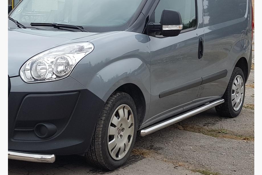 Fiat Doblo II 2010-2022 Seitliche Rohre (2 Stk., Edelstahl) 60mm, Maxi Radstand Image